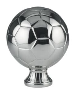 5 1/2" Silver Soccer Ball Resin