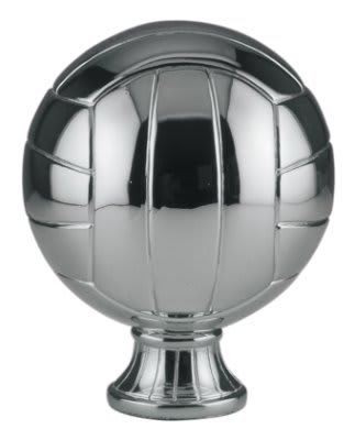 5 1/2" Silver Volleyball Resin