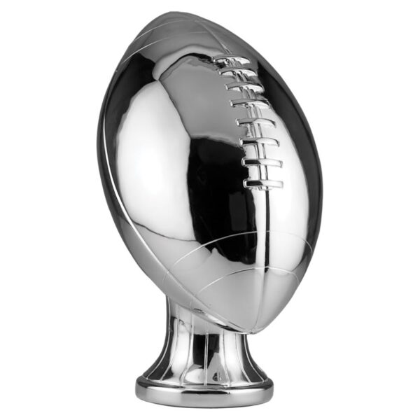 11" Silver Football Resin