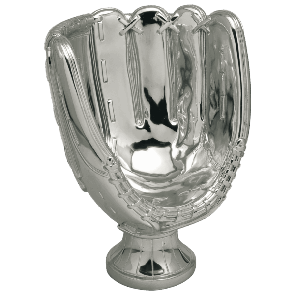 10 3/4" Silver Baseball/Softball Glove Resin