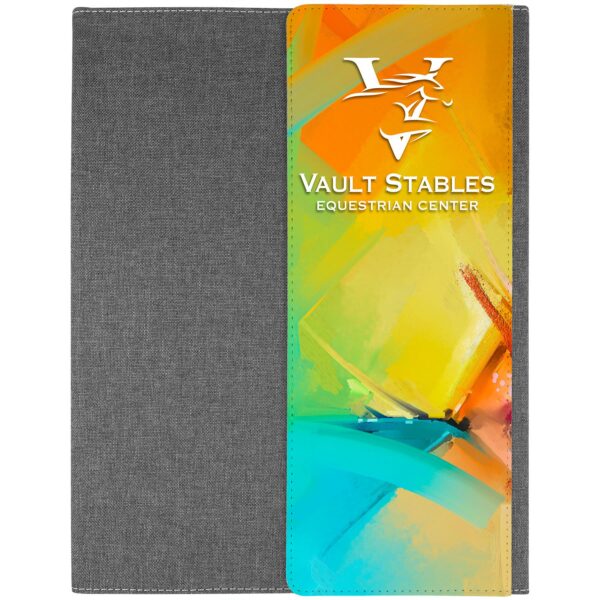 9 1/2" x 12" Subli-Tru Portfolio Fold Over Flap Front Cover with Note Pad