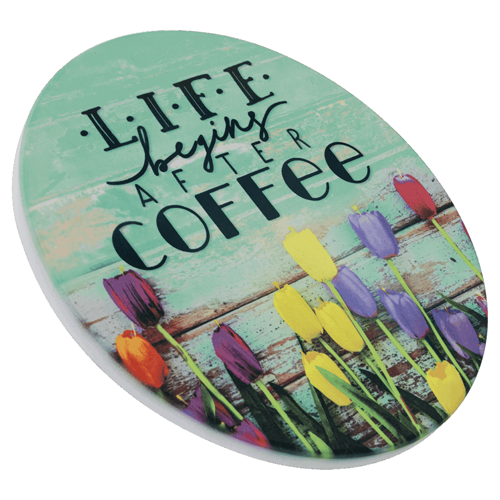 4 1/4" Sublimatable Round Sandstone Coaster