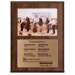 12" x 15" Cherry Finish Slide-In Frame Plaque with 10" x 8" Window