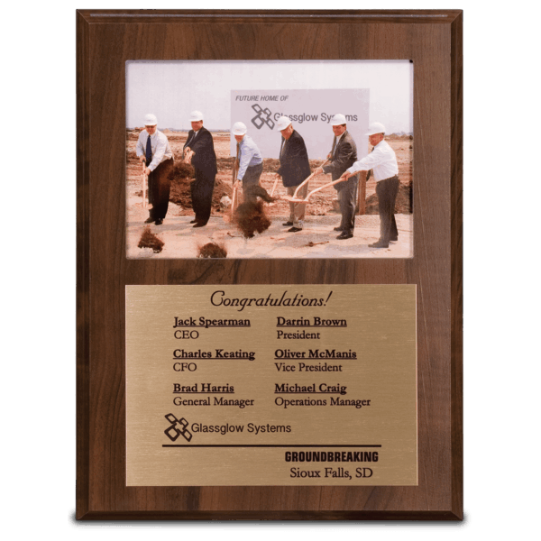 12" x 15" Cherry Finish Slide-In Frame Plaque with 10" x 8" Window