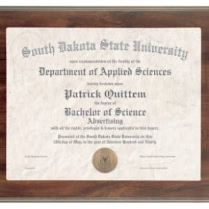 12" x 10" Cherry Finish Slide-In Frame Plaque with 10" x 8" Window