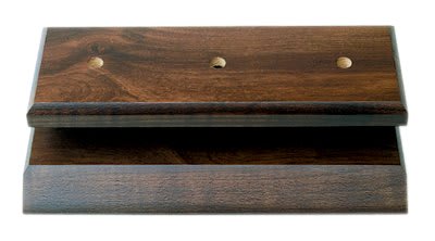 3 3/4" x 8 1/4" x 3/4" Cherry Finish Slant Front 2-Post Base