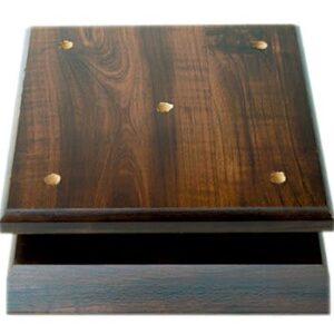7 1/4" x 7 1/4" x 5/8" Cherry Finish Slant Front 4-Post Lid