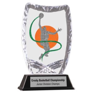 7" Shield Sculpted Ice Award with Snap-On Base