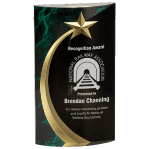 7 3/4" Green Marble Rounded Shooting Star Acrylic
