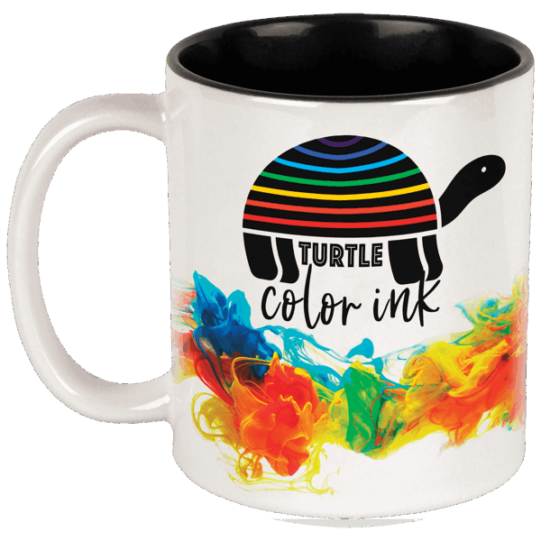 11 oz. White/Black Sublimatable Ceramic Mug