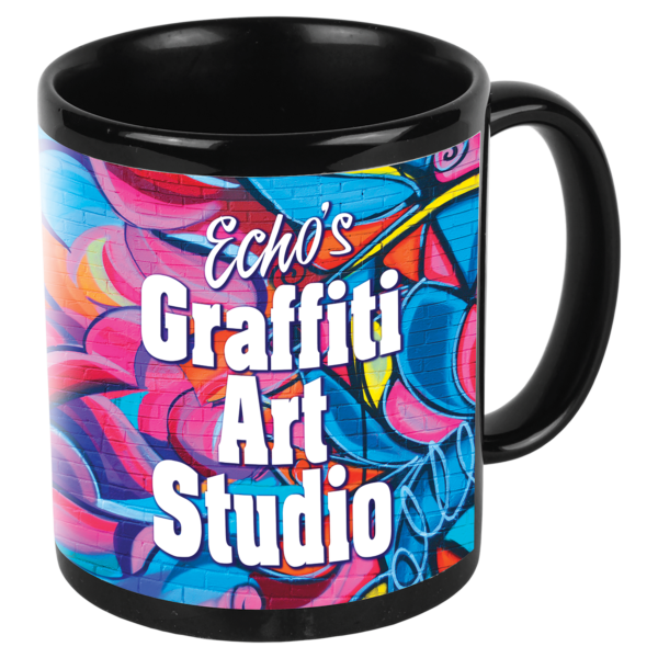 11 oz. Black/White Sublimatable Ceramic Banner Mug