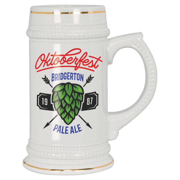 18 oz. White Sublimatable Ceramic Stein