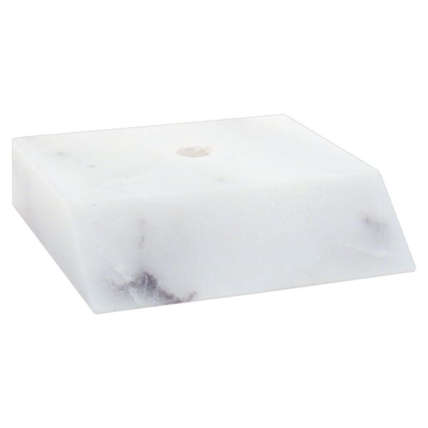 2 5/8" x 4" White Centerhole Countersunk Slant Front Trophy Marble