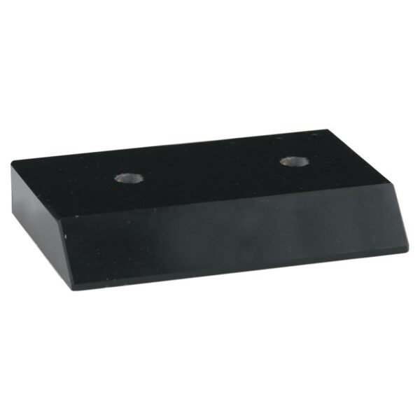Black 3 1/8" x 5" 2-Hole Countersunk Slant Front Trophy Marble