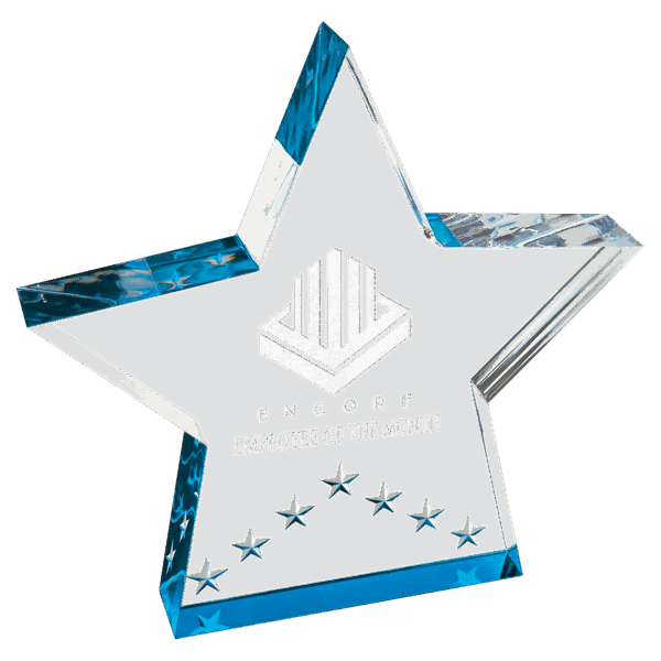 6" Blue Star Performer Acrylic