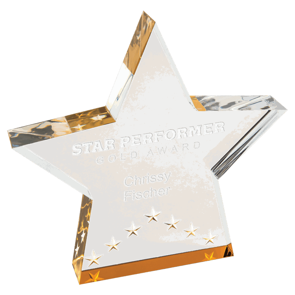 6" Gold Star Performer Acrylic