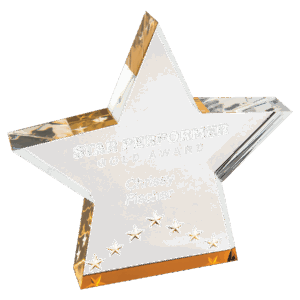 6" Gold Star Performer Acrylic