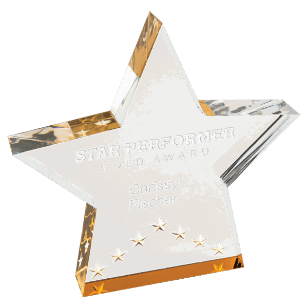 6" Gold Star Performer Acrylic