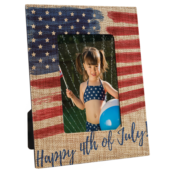 4" x 6" Sublimatable Burlap Photo Frame