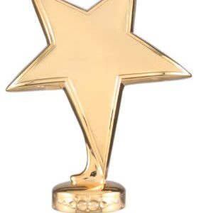 4 1/2" Gold Shining Star Solid Metal Figure