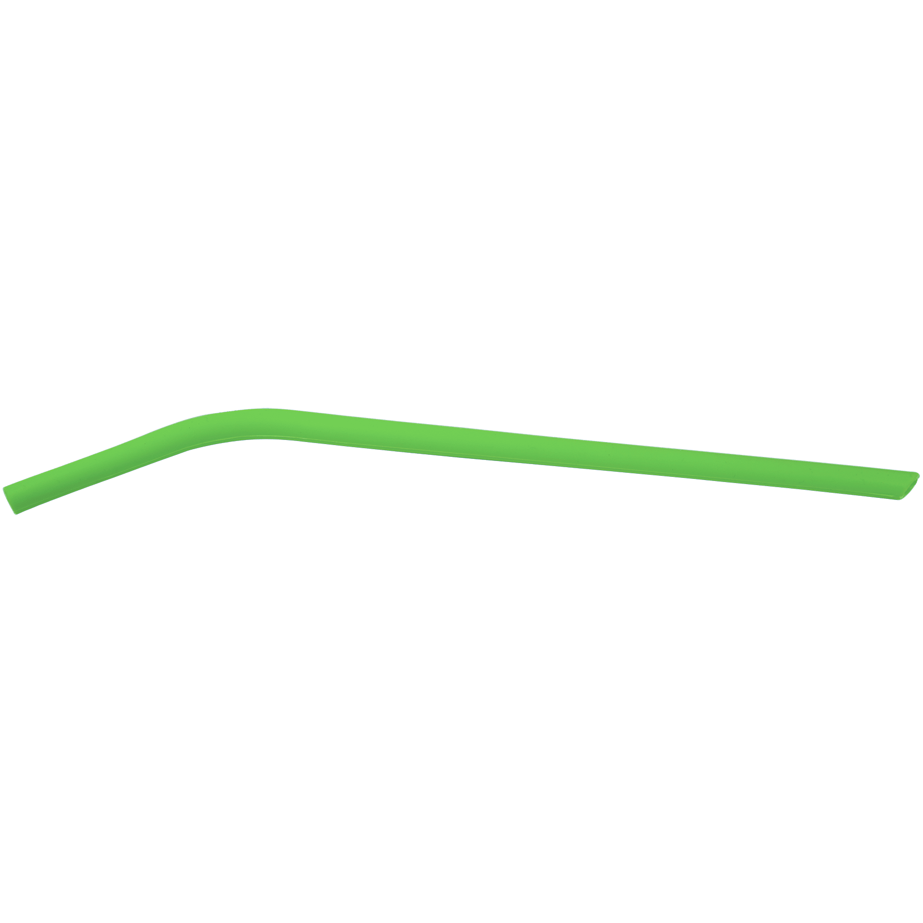10" Green Small Silicone Straw