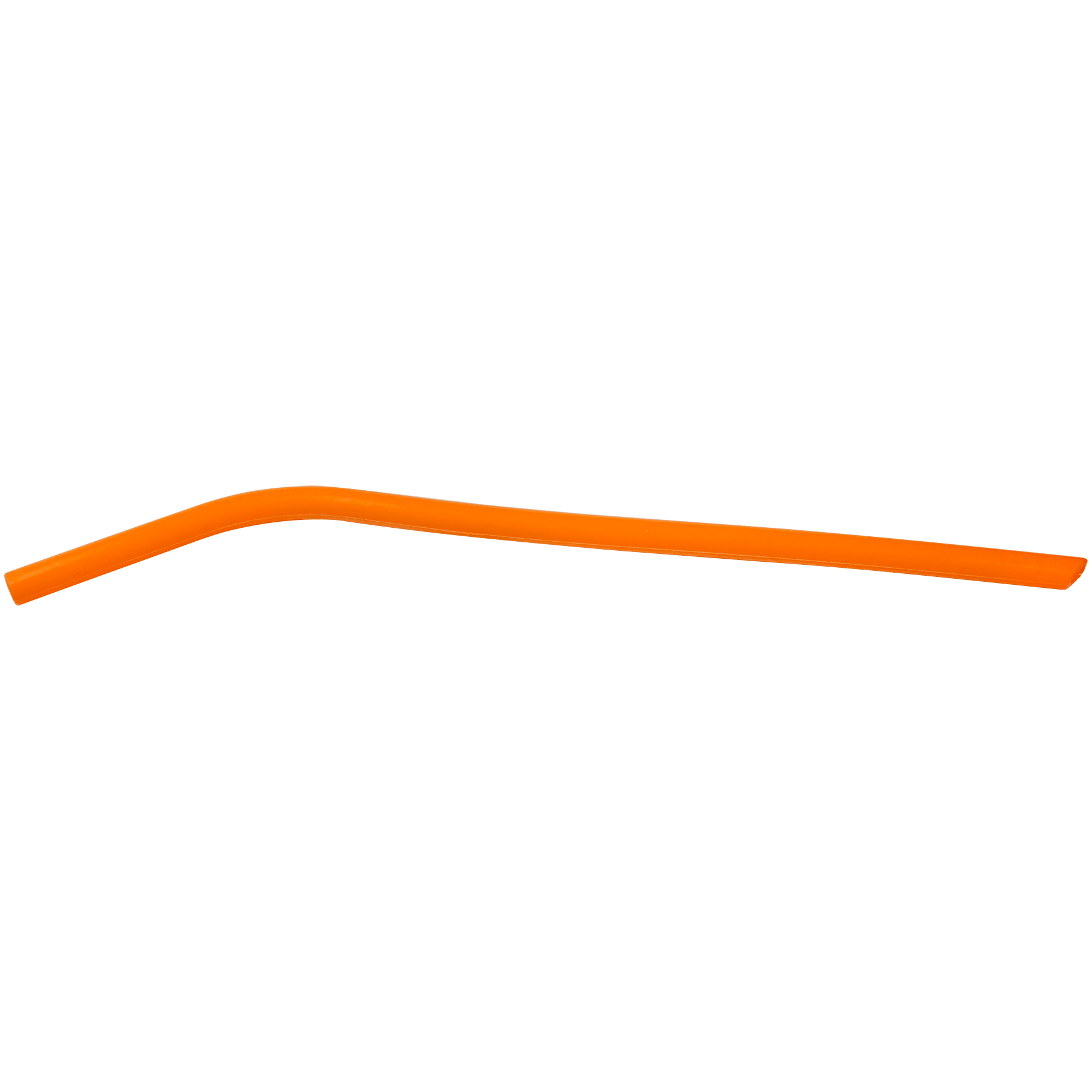 10" Orange Small Silicone Straw