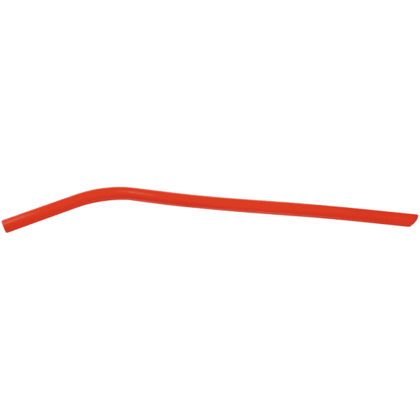 10" Red Small Silicone Straw