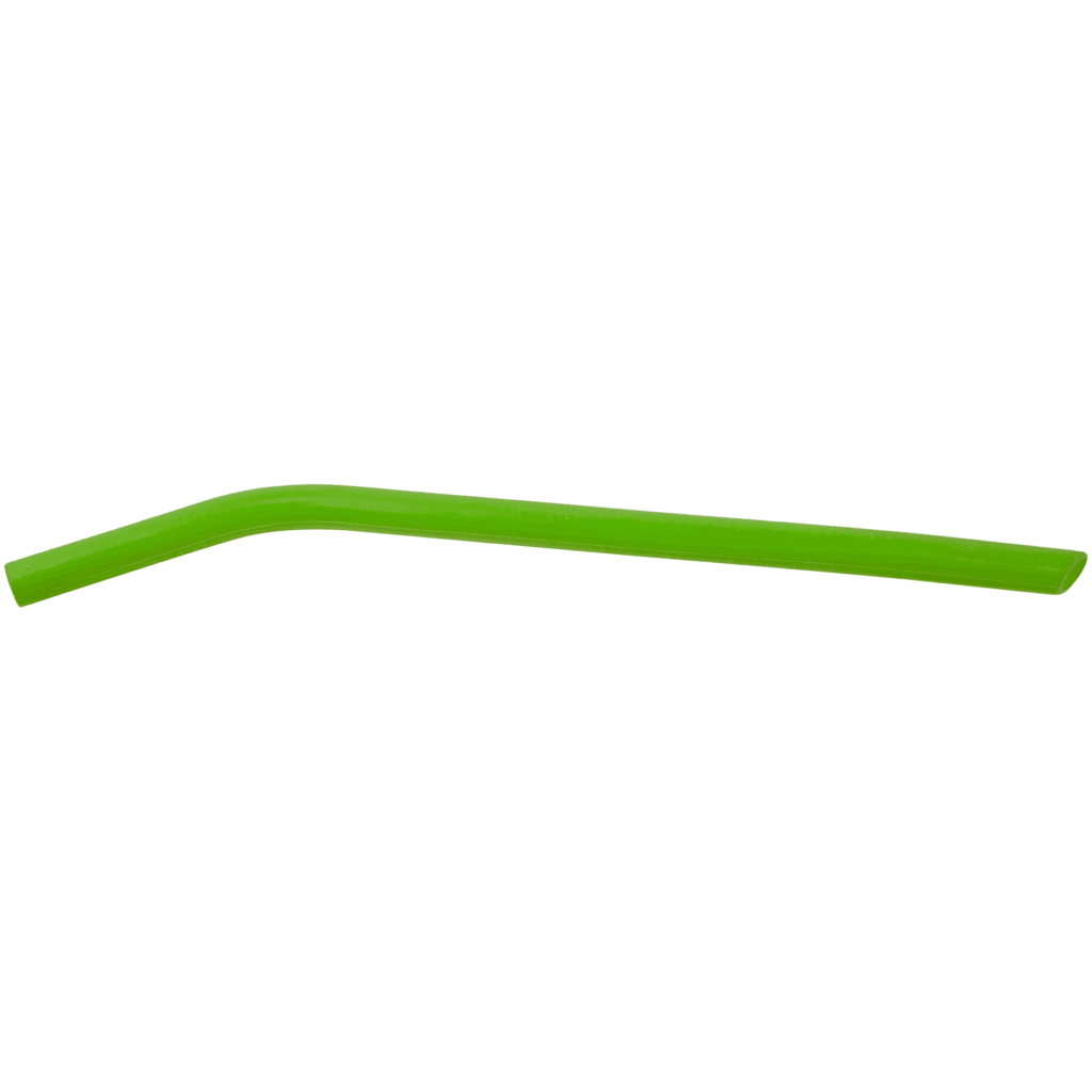 10" Green Large Silicone Straw