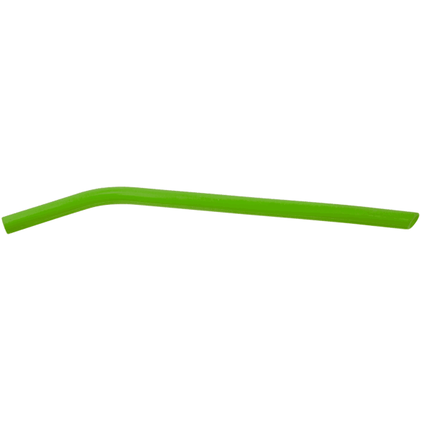 10" Green Large Silicone Straw