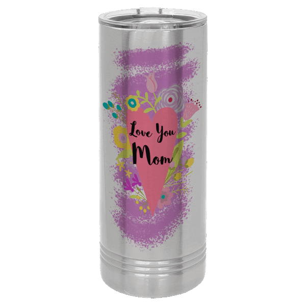 Polar Camel 22 oz. Stainless Steel Sublimatable Skinny Tumbler with Slider Lid