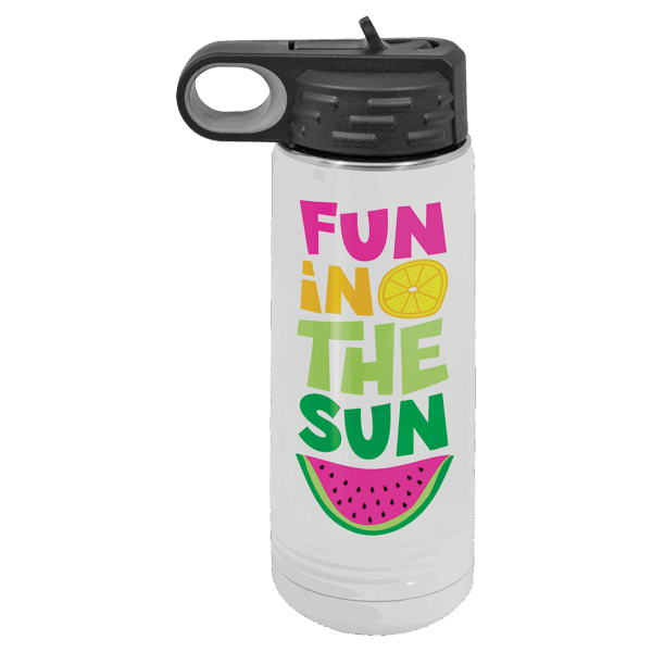 20 oz. White Polar Camel Sublimatable Water Bottle