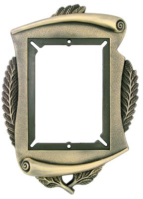 9" x 12 1/2" Metal Scroll Frame for Plaques