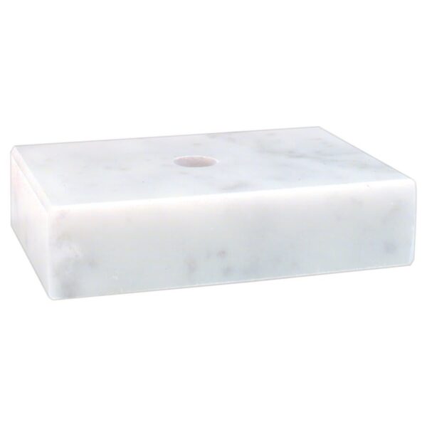 2 1/2" x 3 1/2" White Centerhole Countersunk Trophy Marble