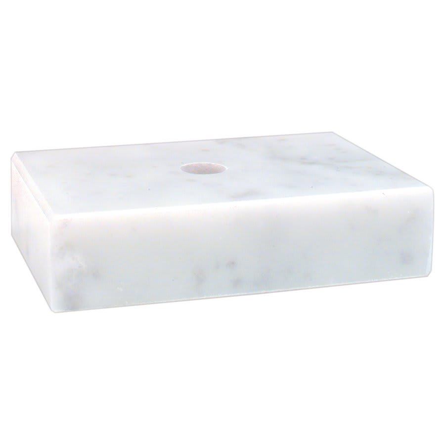 2 1/2" x 4" White Centerhole Countersunk Trophy Marble
