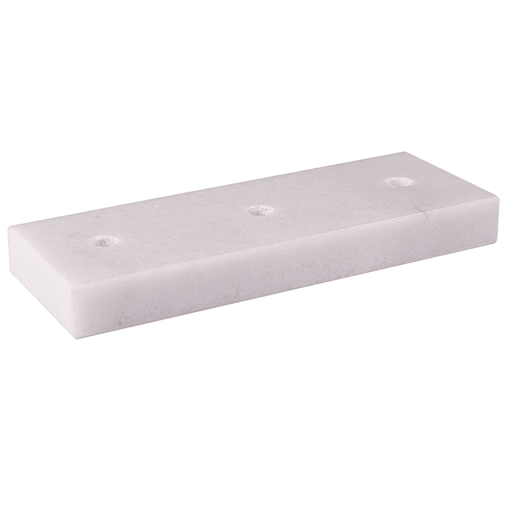 2 1/2" x 7 1/2" White 3 Hole Trophy Marble Lid