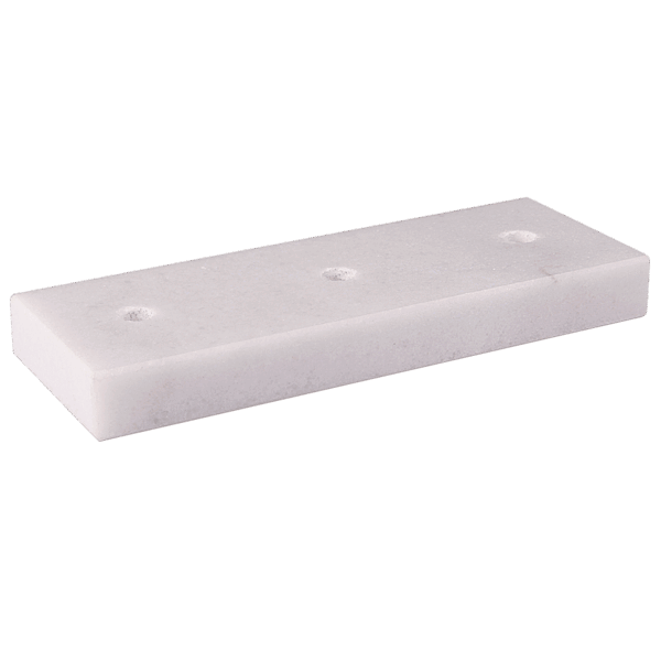 2 1/2" x 7 1/2" White 3 Hole Trophy Marble Lid