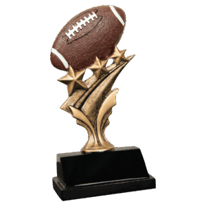 5 1/2" Football Tri Star Resin