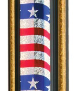 45" Flag/Gold Round Twist Trophy Column