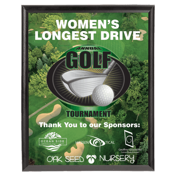8" x 10" Unisub Sublimatable Plaque with Black Edge