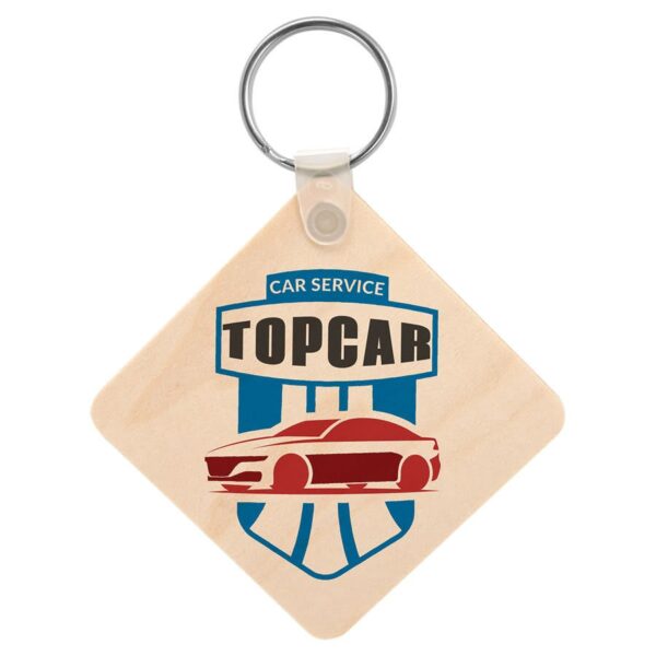 2.25" x 2.25" Square Matte Maple Unisub Sublimatable Keychain