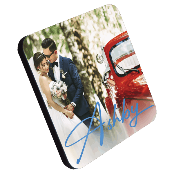 3.78" x 3.78" Premium Square Coaster with Cork Backing