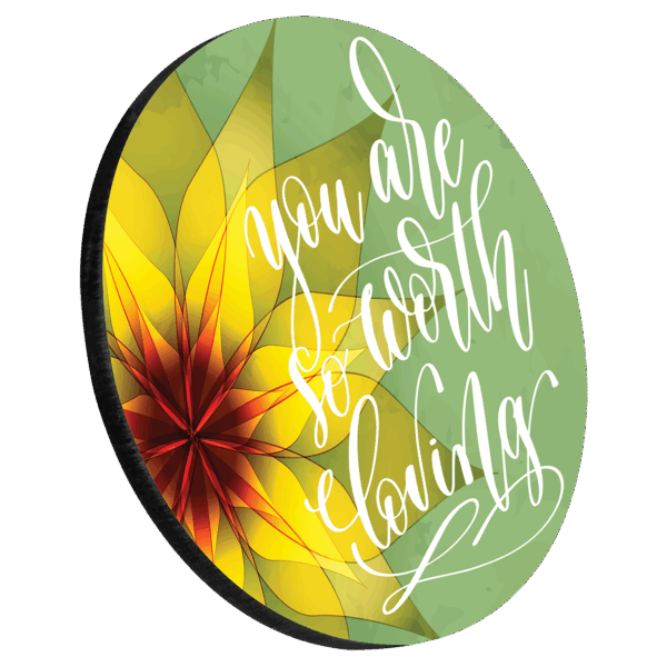 3.75" Premium Round Coaster with Cork Backing