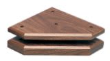 7 1/4" x 7 1/4" x 1" Value Cherry Finish Economy 3-Post Set
