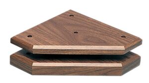 7 1/4" x 7 1/4" x 1" Value Cherry Finish Economy 3-Post Base