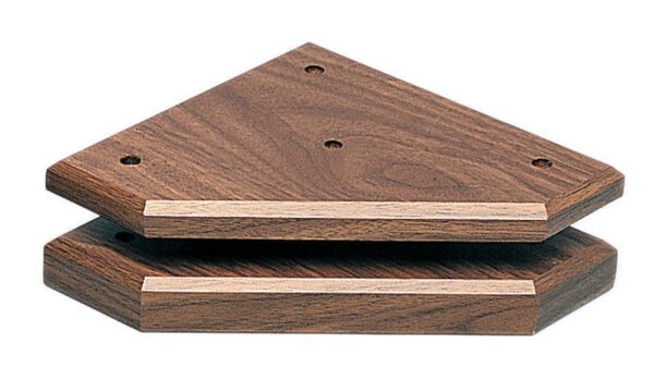 7 1/4" x 7 1/4" x 1" Value Cherry Finish Economy 3-Post Base