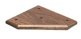 7 1/4" x 7 1/4" x 5/8" Value Cherry Finish Economy 3-Post Lid