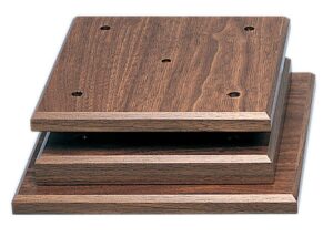 9" x 9" x 1 3/4" Value Cherry Finish Economy 4-Post Base Only