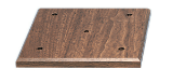 7 1/4" x 7 1/4" x 5/8" Value Cherry Finish Economy 4-Post Lid Only