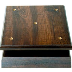 7 1/4" x 8 1/4" x 3/4" Value Cherry Finish Slant Front 4-Post Base Only