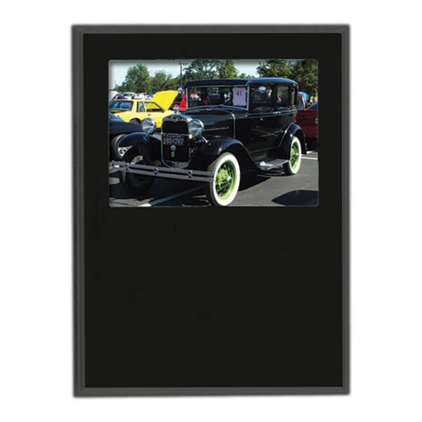 8" x 10" Value Matte Black Finish Slide-In Frame Plaque with 6" x 4" Window